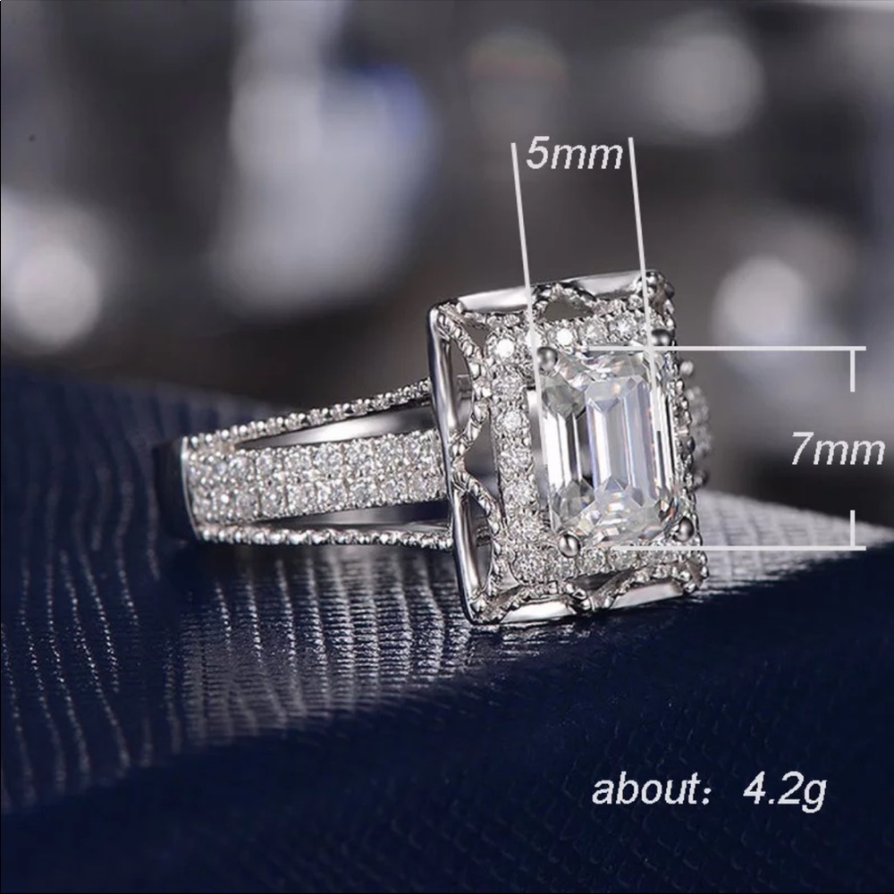 *NEW*925 Silver Beautiful Diamond Ring - Picture 6 of 6